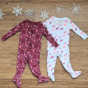 Adorable holiday footie pajamas size 12-18mo ❤️